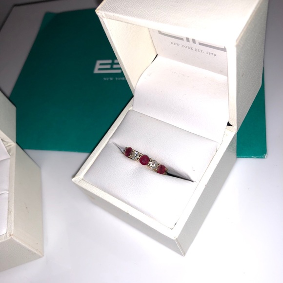 Effy Jewelry - Ruby & Diamond, 14 Karat Yellow Gold band.